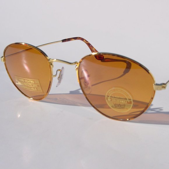 NWT True Vintage Eggshape classic Retro Fashion Goldenmax lens tech sunglasses